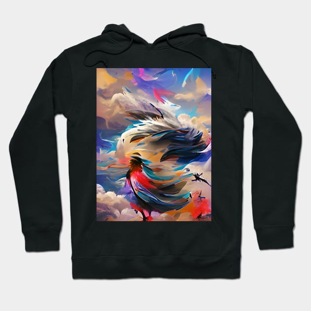 Bird of Wind Hoodie by Stupid Coffee Designs